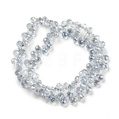 Electroplate Transparent Glass Beads Strands EGLA-P052-01A-PL03-1