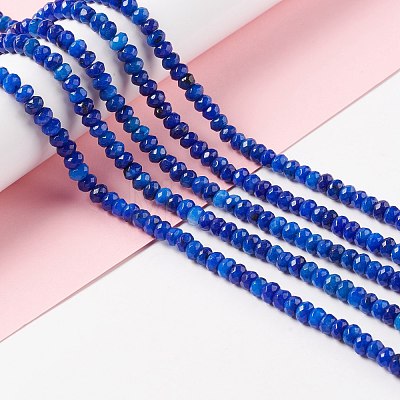 Dyed Natural Sesame Jasper/Kiwi Jasper Rondelle Beads Strands G-E316-A08-1