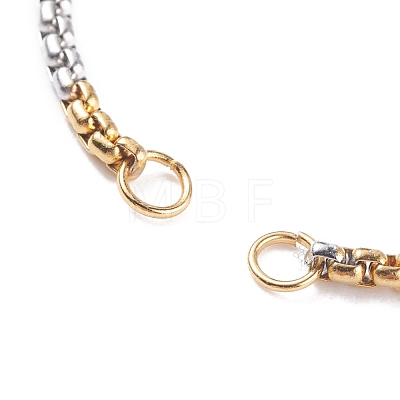 304 Stainless Steel Box Chains Bracelet Making AJEW-JB01113-01-1