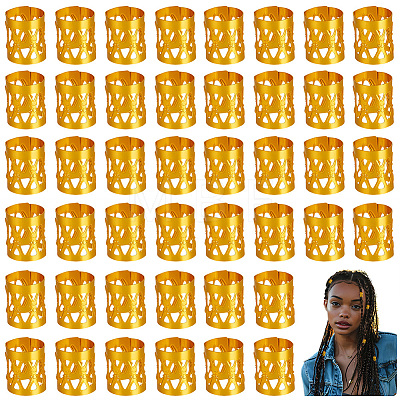 300Pcs Aluminum Dreadlocks Beads Hair Decoration ALUM-PA0001-01G-1