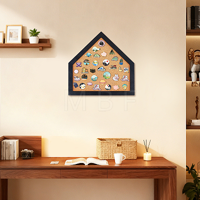 Wall Mounted Brooch Jewelry Display Cork Tray AJEW-WH0554-68F-1