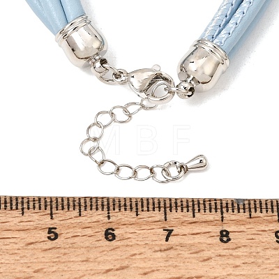 Microfiber Leather Multi-strand Cord Bracelets Makings FB-CBA983F-01P-08-1