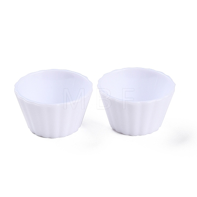 Mini Plastic Simulated Egg Tart Cup DJEW-C005-02B-1