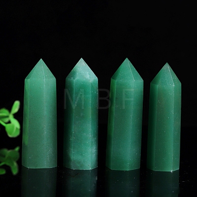 Point Tower Natural Green Aventurine Healing Stone Wands PW-WG33646-01-1