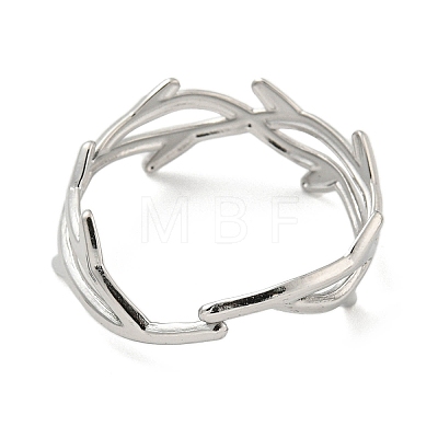 304 Stainless Steel Open Cuff Rings RJEW-K245-92P-1