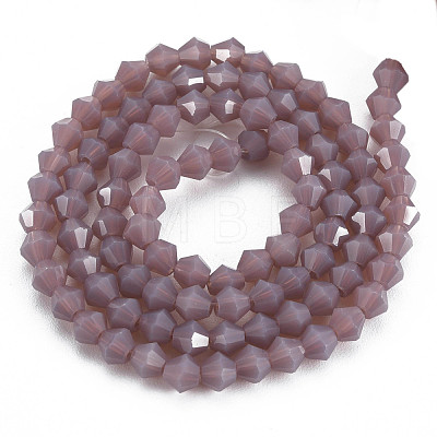 Opaque Solid Color Glass Beads Strands GLAA-Q080-4mm-B09-1