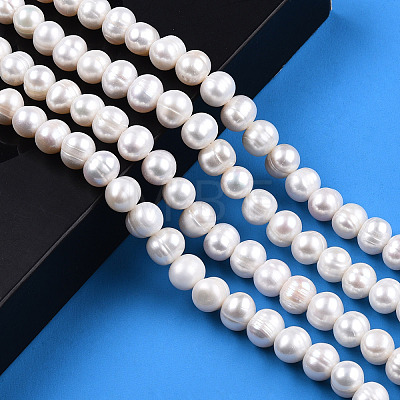 Natural Cultured Freshwater Pearl Beads Strands PEAR-S001-9-10mm-3-1