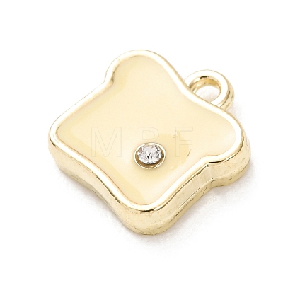 Brass Enamel Pendants RB-CBA260B-11G-1