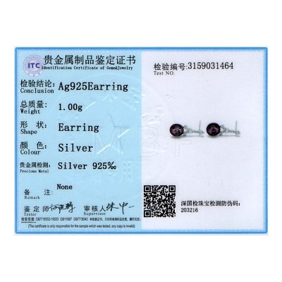 925 Sterling Silver Dangle Stud Earrings EJEW-BB30482-A-1