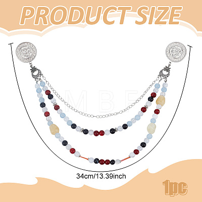 Flat Round Iron Brooches JEWB-PH01306-1