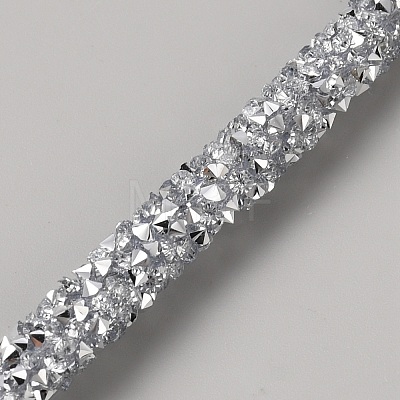 Glass Rhinestone Rubber Cord DIY-TAC0026-07B-1