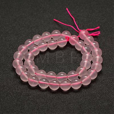 Natural Rose Quartz Beads Strands G-E375-8mm-01-1