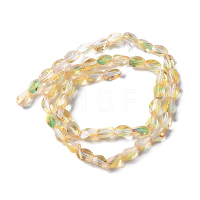 Electroplate Glass Beads Strands EGLA-L045-C-FR02-1