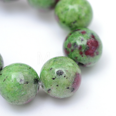 Round Dyed Natural Gemstone Bead Strands X-G-R345-10mm-15-1