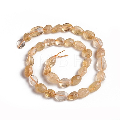 Natural Citrine Beads Strands G-D0002-D59-1