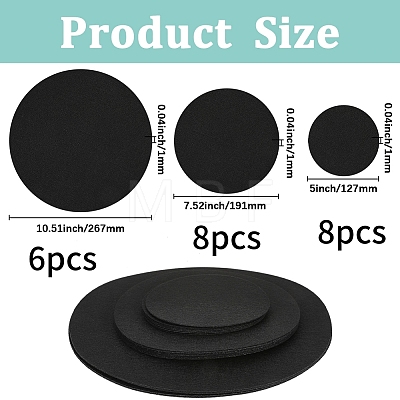 22Pcs 3 Styles Felt Anti-Slip Pad DIY-GF0011-30C-1