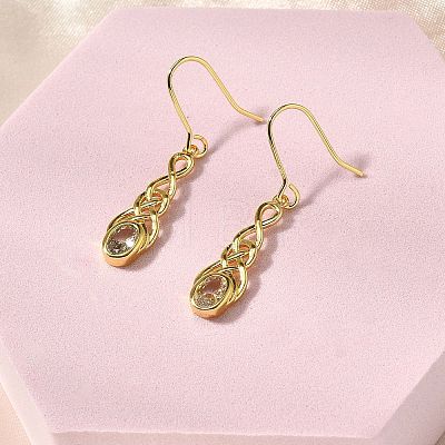 Oval Brass Micro Pave Clear Cubic Zirconia Stud Earrings EJEW-R018-05G-1
