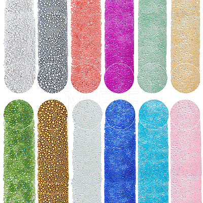 HOBBIESAY 180G 12 Colors Bubble Beads GLAA-HY0001-21-1