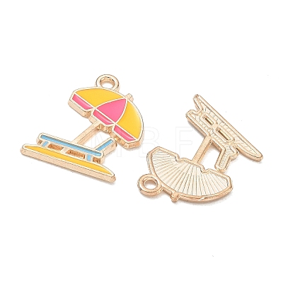 Alloy Enamel Pendants AL-CBAE435-09G-1