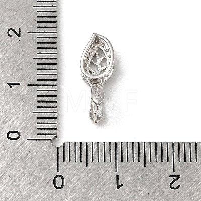 Rhodium Plated 925 Sterling Silver Ice Pick Pinch Bails STER-NH0001-24P-1