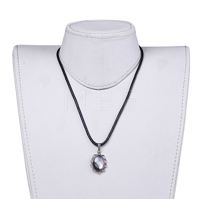 Pendant Necklace and Stud Earring Jewelry Sets SJEW-JS01056-1