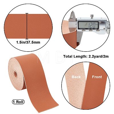 2M Flat Microfiber Imitation Leather Cord FIND-WH0420-75C-04-1