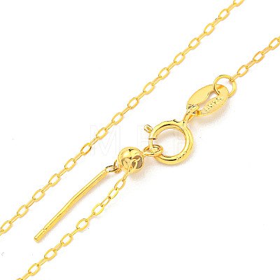 925 Sterling Silver Cable Chain Necklaces X-NJEW-C052-15G-1