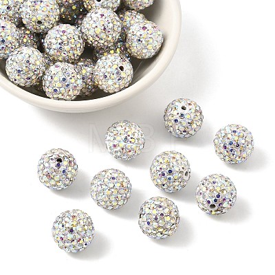 Pave Disco Ball Beads RB-Q195-14mm-AB-1