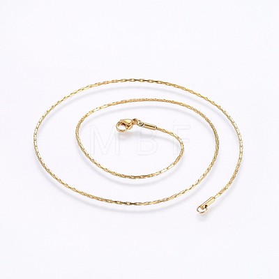 304 Stainless Steel Coreana Chain Necklaces NJEW-O102-26G-1