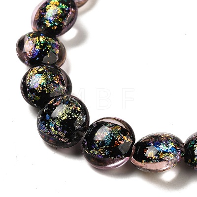 Handmade Dichroic Foil Glass Beads Strands DICH-U001-11F-1