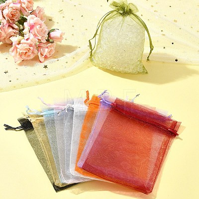 Organza Bags Jewellery Storage Pouches Wedding Favour Party Mesh Drawstring Gift OP-FS0001-04C-1
