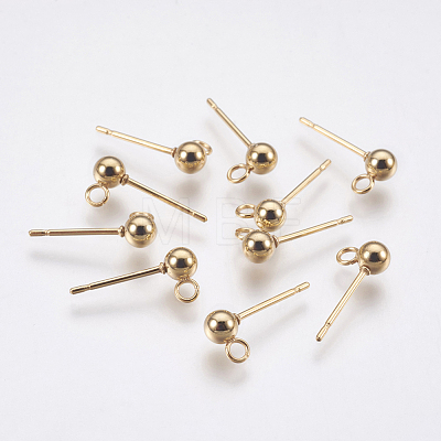 304 Stainless Steel Stud Earring Findings X-STAS-G174-18G-1