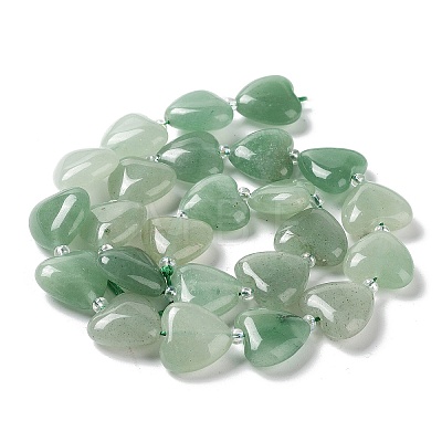Natural Green Aventurine Beads Strands G-E614-A15-01-1