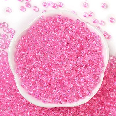 Transparent Inside Colours Glass Seed Beads X1-SEED-A032-04P-1