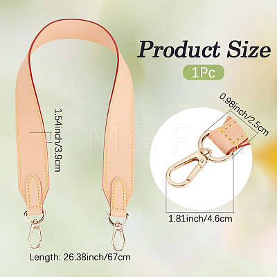 Double Face Cowhide Leather Long Bag Straps PURS-CL0001-49A-1