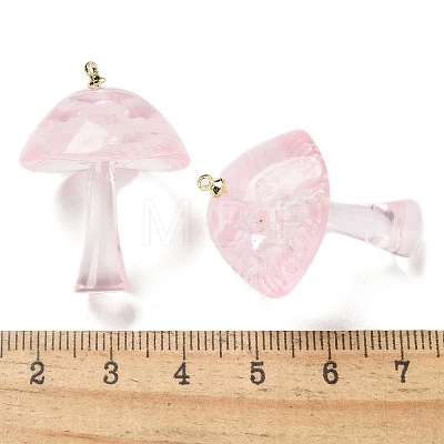 Luminous Epoxy Resin Mushroom Pendants RESI-C054-01D-1