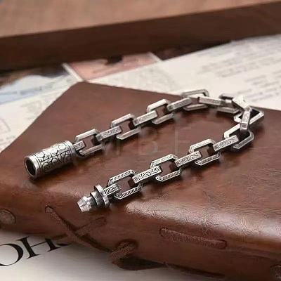 Brass Rectangle Link Chain Bracelets for Men FS-WG04BA2-02-1