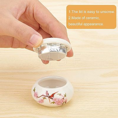  6Pcs 6 Colors Porcelain Mini Tea Storage Containers CON-NB0001-94-1