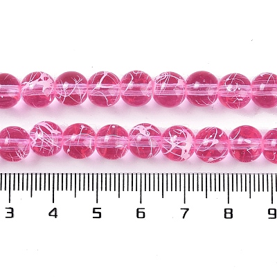 Drawbench Transparent Glass Beads Strands GLAD-Q012-8mm-03-1