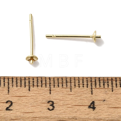 Brass Studs Earrings Finding KK-K383-01A-G-1