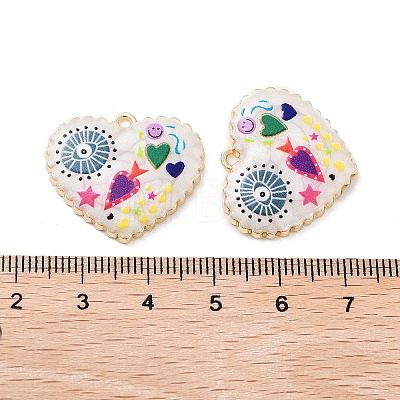 Rack Plating Alloy Enamel Pendants FIND-C050-13G-05-1