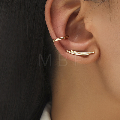 Brass Alloy Boneless Cuff Earrings for Women FS-WG73965-14-1