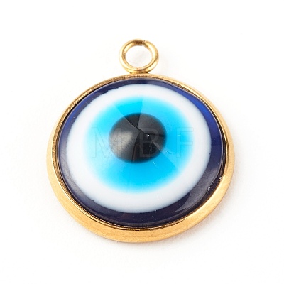 Resin Evil Eye Pendants PALLOY-JF00774-01-1