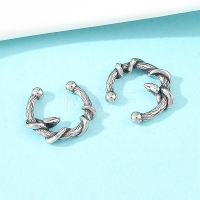 316 Stainless Steel Hoop Nose Rings AJEW-C044-05D-AS-1