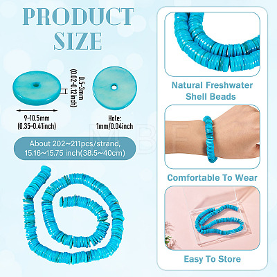 1 Strand Natural Freshwater Shell Beads Strands SHEL-TA0001-35D-1