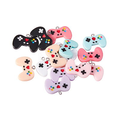 14Pcs 7 Colors Resin Pendants RESI-CJ0001-188-1