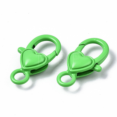 Spray Painted Eco-Friendly Alloy Lobster Claw Clasps X-PALLOY-T080-04-NR-1