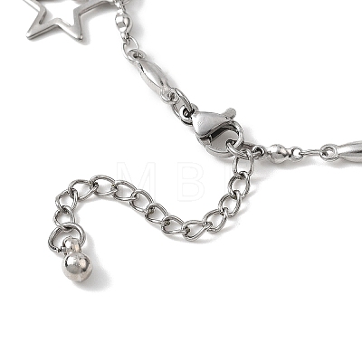 304 Stainless Steel Charms Bracelets BJEW-JB12840-1