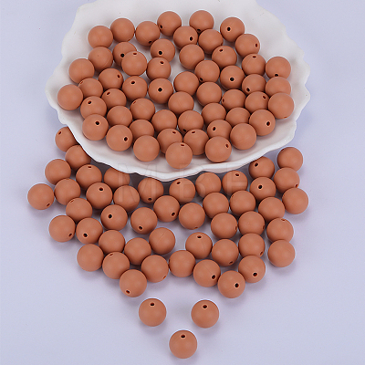 Round Silicone Focal Beads SI-JX0046A-75-1