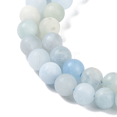 Natural Aquamarine Beads Strands G-E365-05A-6mm-1